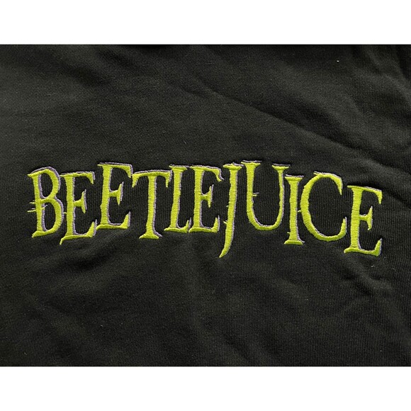 Beetlejuice x Forever21 Rhinestone Never Trust The Living Graphic Hoodie Size S - Picture 3 of 9